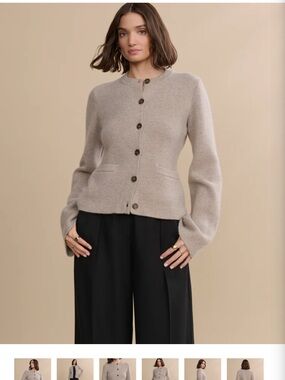 Jenni Kayne Cooper Cardigan Taupe - M